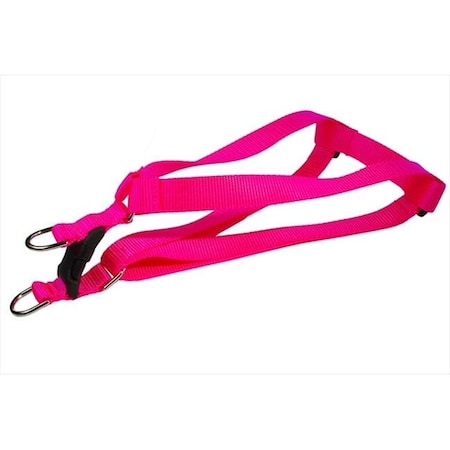Fly Free Zone Nylon Webbing Dog Harness; Neon Pink - Small FL511913